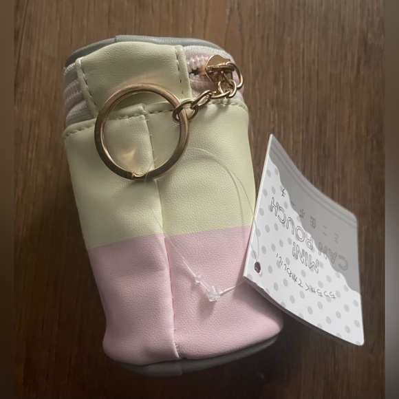 MIFFY-Imported (NWT) Mini Zipped Faux Leather Pouch - Picture 2 of 12